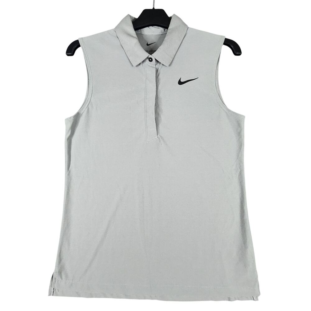 Nike Dri-Fit ADV Women's Medium gray sleeveless polo athletic tank top